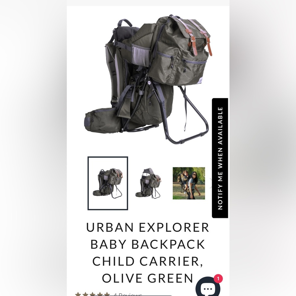 Clevr Urban Explorer Men's Backpack in Olive Green good condition